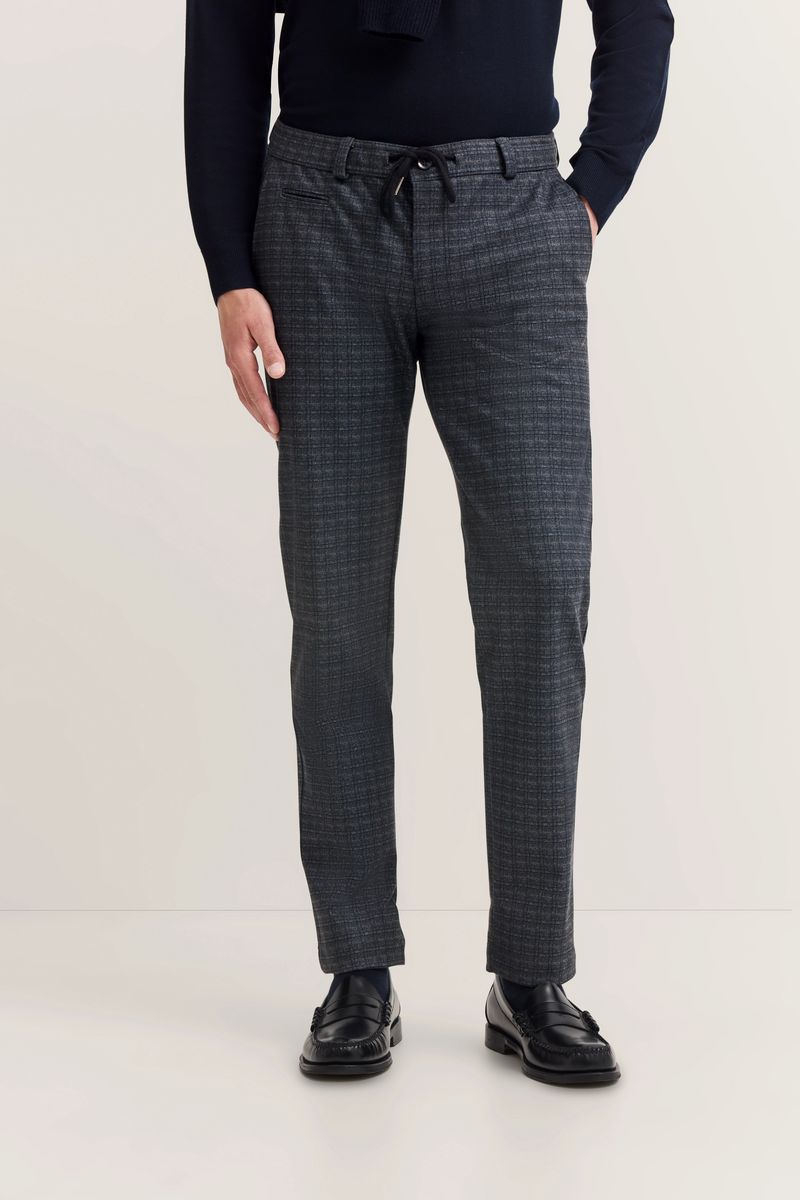 Schmale Glencheck Chino-Hose