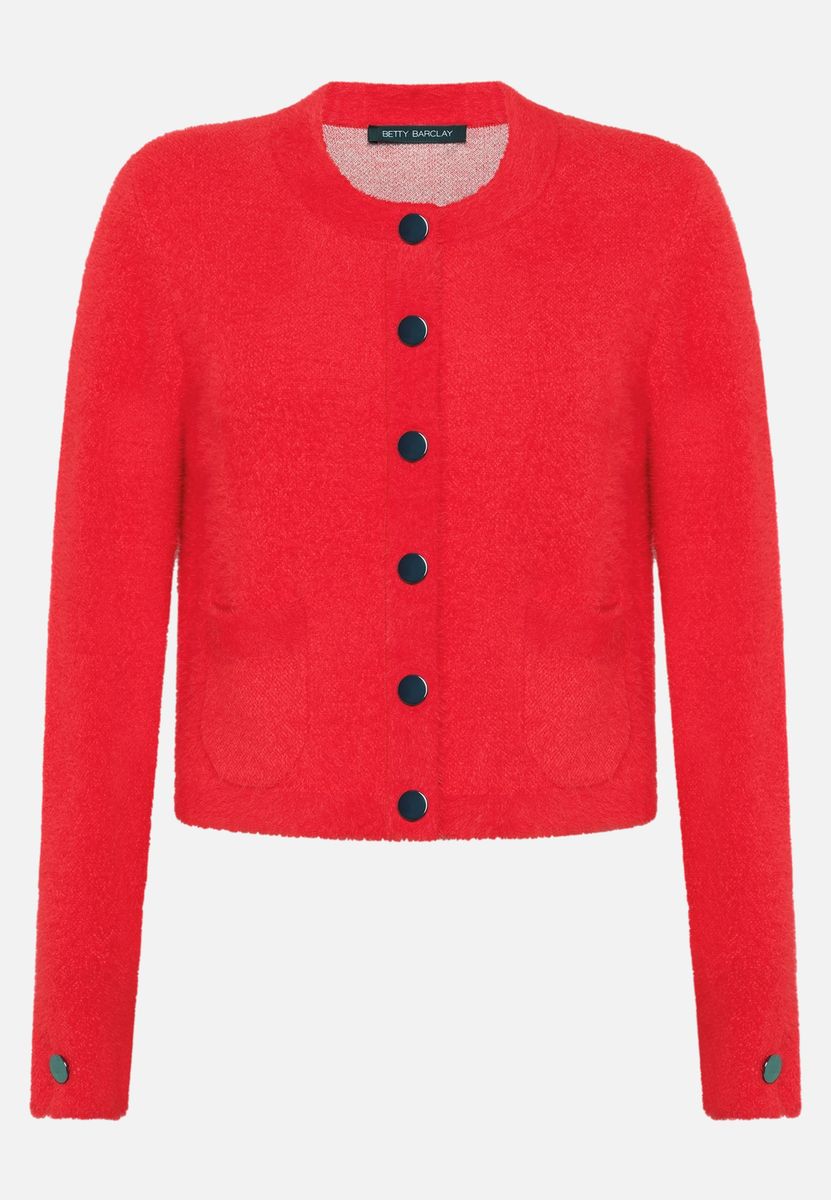 Klassische Strickjacke mit Rundhalsausschnitt