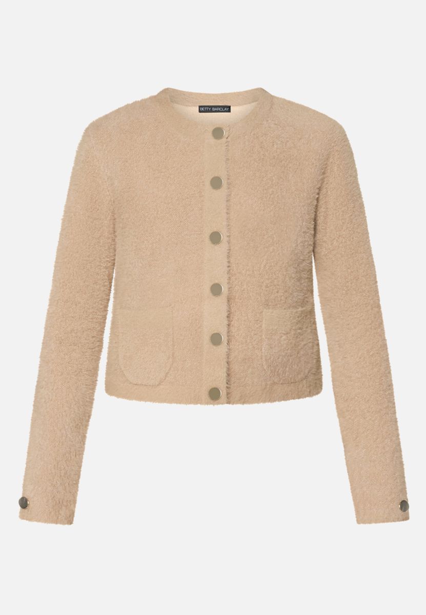 Klassische Strickjacke mit Rundhalsausschnitt