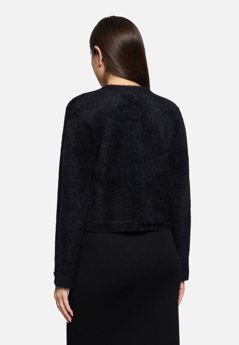 Klassische Strickjacke mit Rundhalsausschnitt