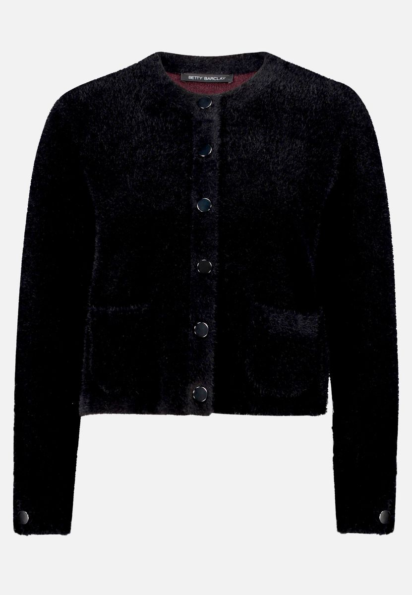 Klassische Strickjacke mit Rundhalsausschnitt