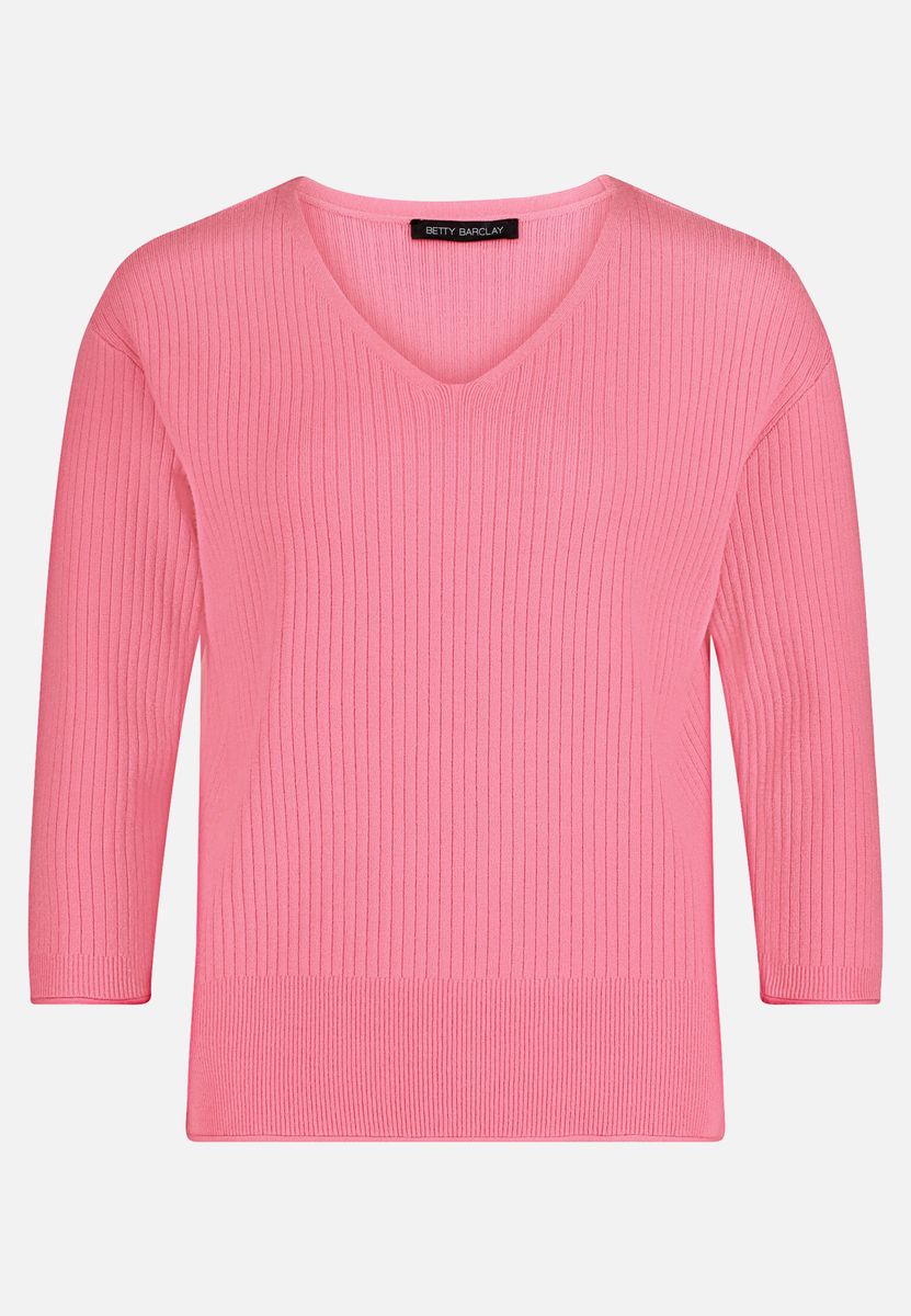 Feinstrickpullover mit V-Ausschnitt