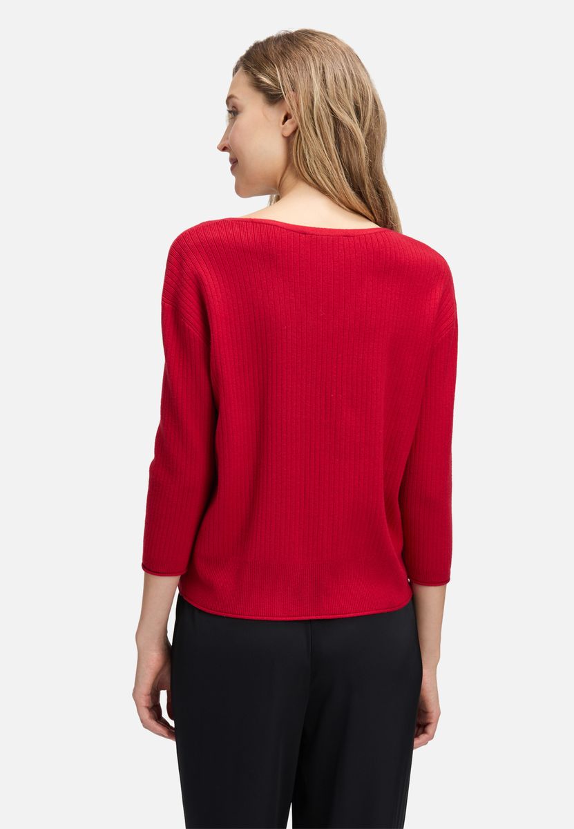 Feinstrickpullover mit V-Ausschnitt
