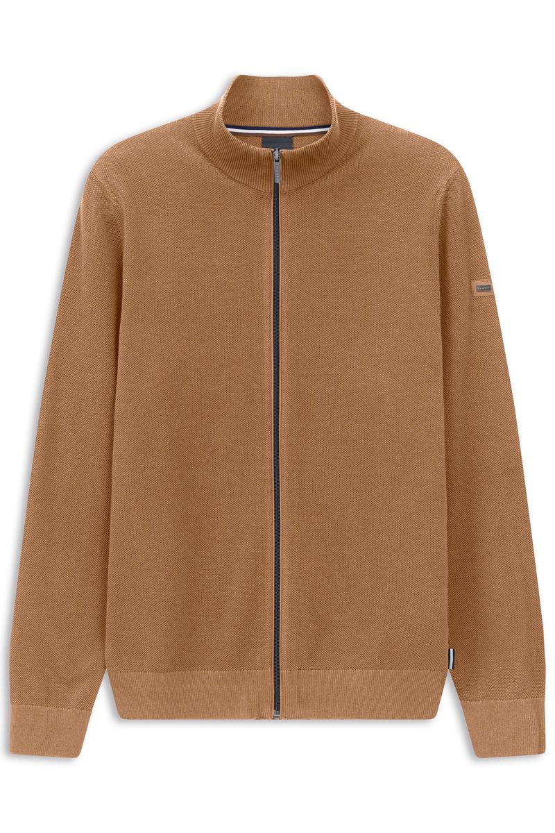 Baumwoll-Strickjacke mit Reißverschluss