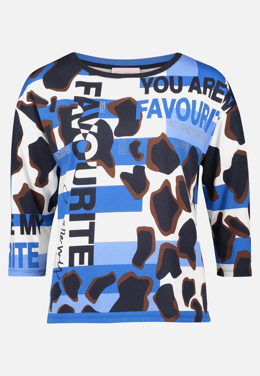 Shirt mit Grafikdruck und Dreiviertelärmeln