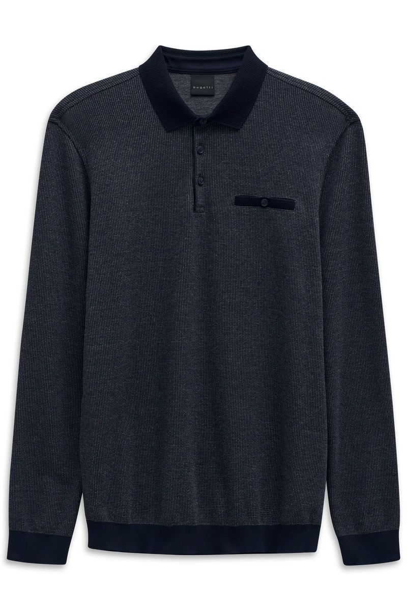 Langarm Poloshirt mit Brusttasche