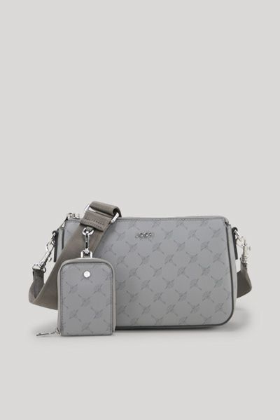 Joop! Cortina Jasmina Schultertasche, hellgraues Monogrammmuster