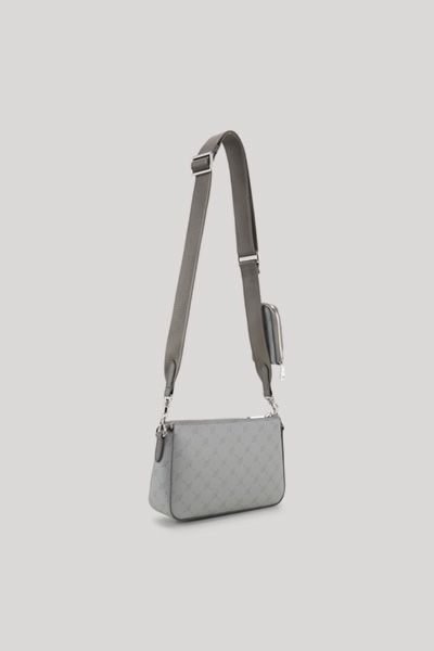 Joop! Cortina Jasmina Schultertasche, hellgraues Monogrammmuster