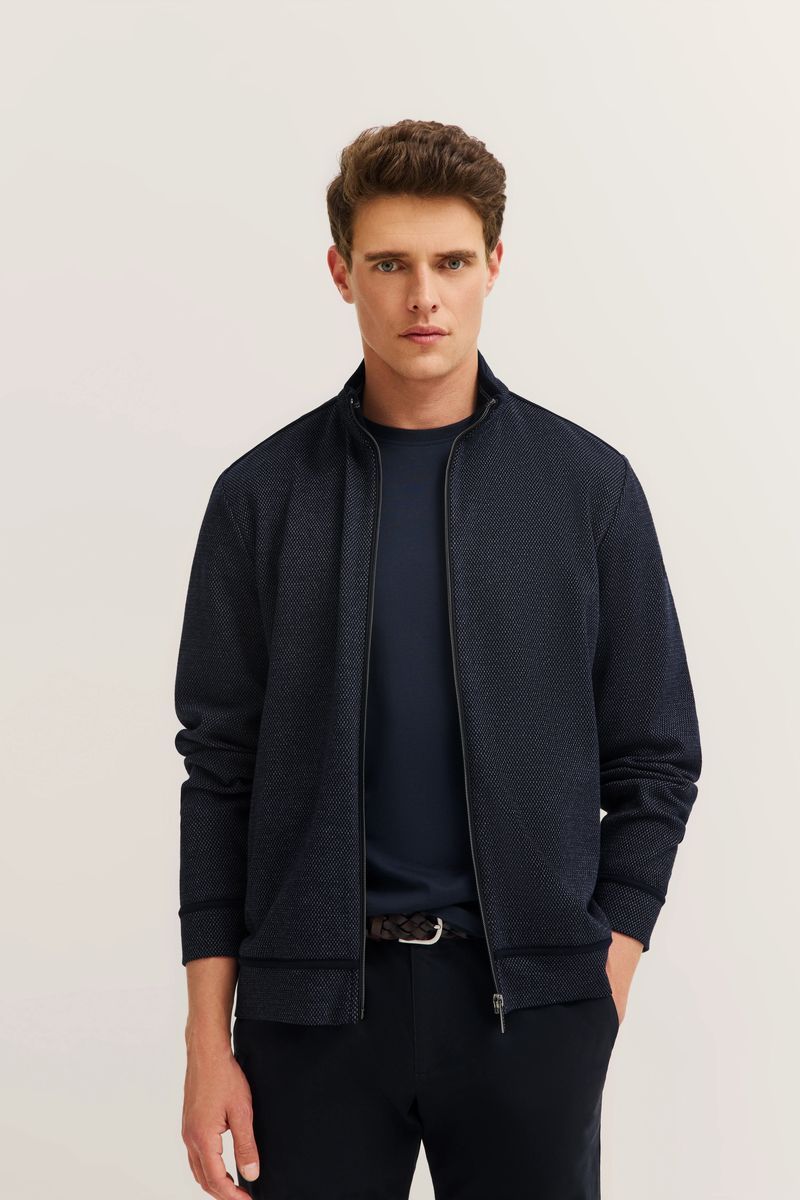 Modern Fit Jacke mit Stehkragen