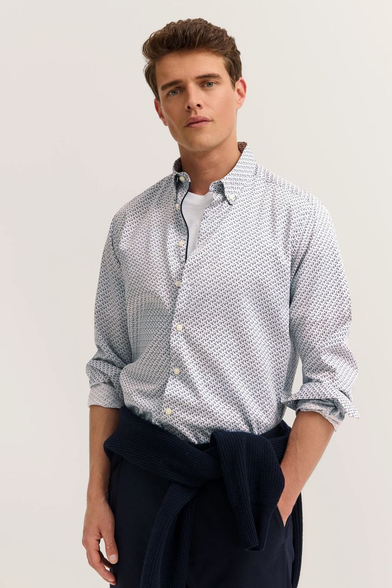 Bedrucktes Modern Fit Freizeithemd