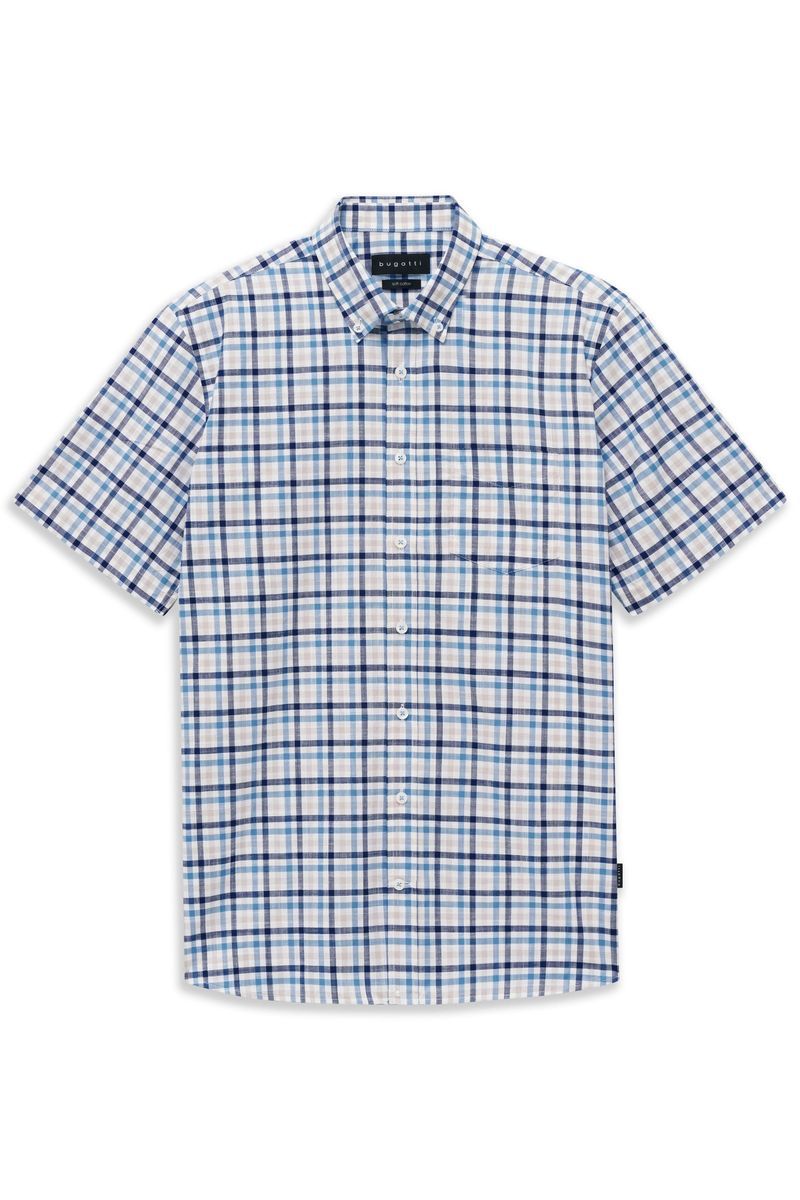 Blau kariertes Modern Fit Hemd