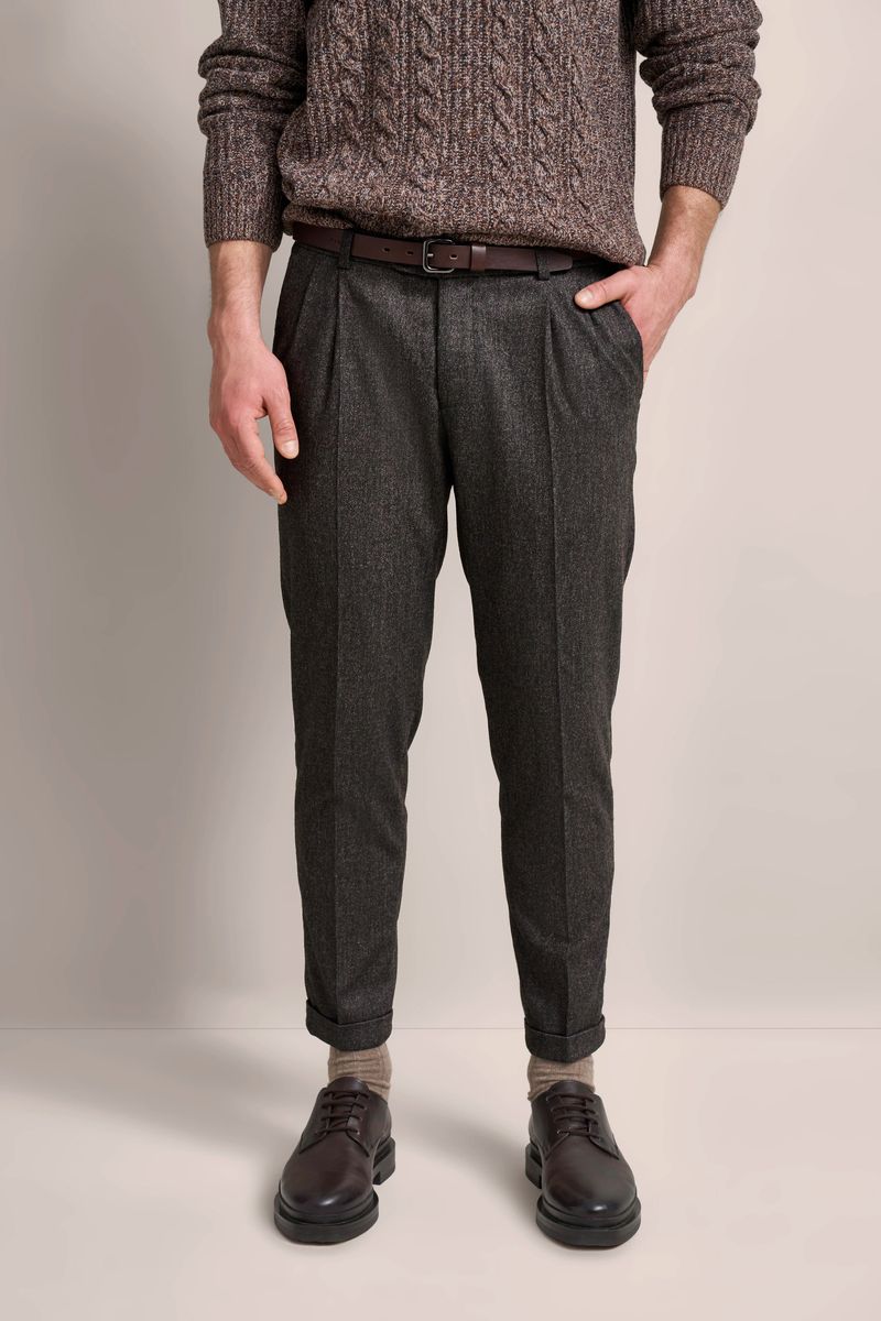 Weiche Wollmischung Bundfaltenhose