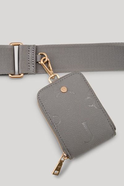 JOOP! Jasmina graue Monogramm-Schultertasche mit Mini-Etui