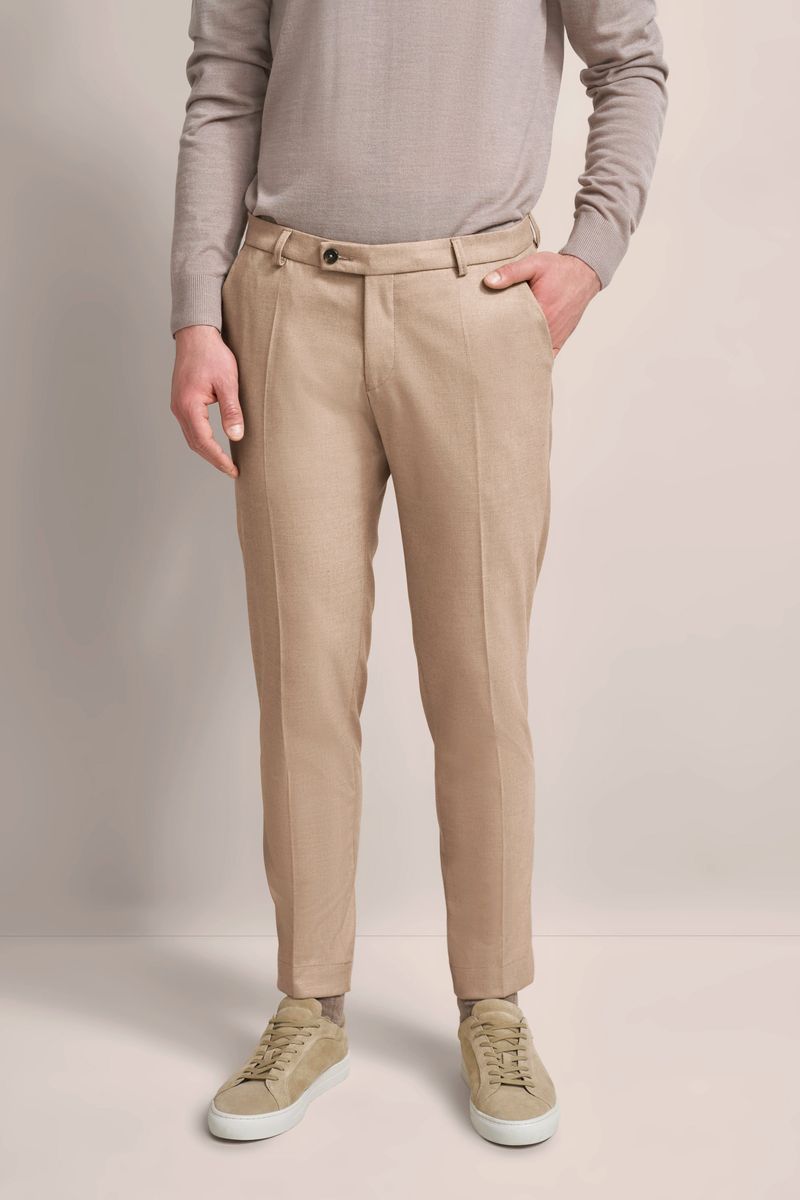Beige Freizeithose in Tapered-Fit Form