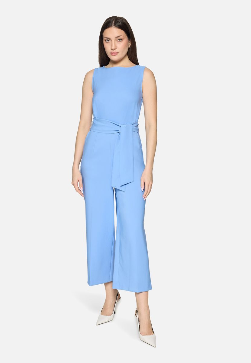 Eleganter ärmelloser Culotte Jumpsuit mit Gürtel