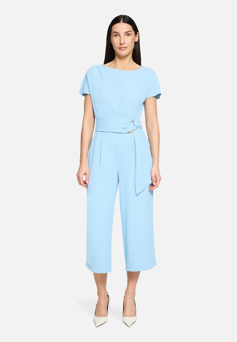 Eleganter ärmelloser Culotte Jumpsuit mit Gürtel