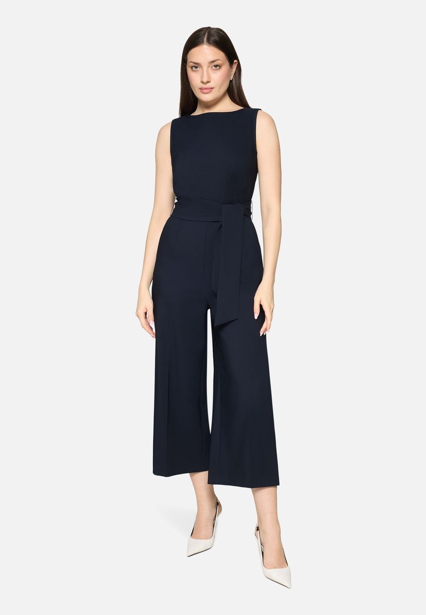 Eleganter ärmelloser Culotte Jumpsuit mit Gürtel