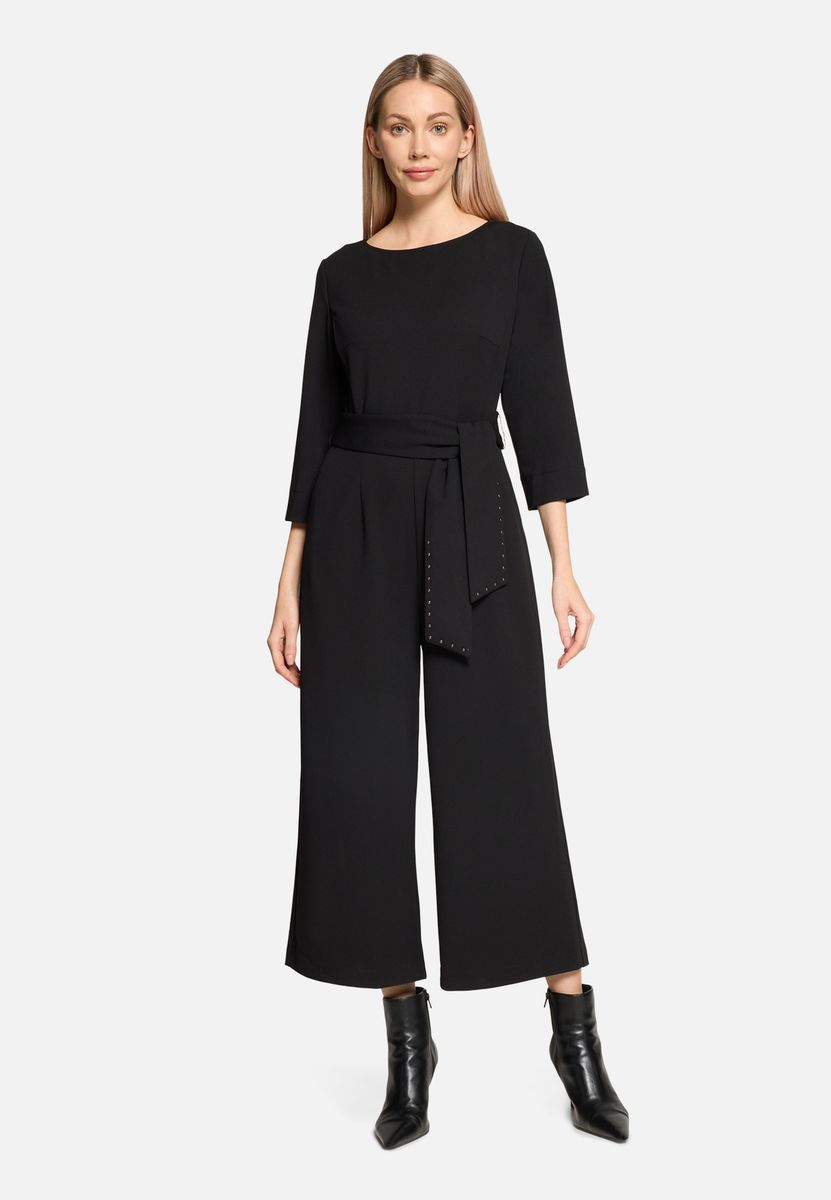 Eleganter ärmelloser Culotte Jumpsuit mit Gürtel