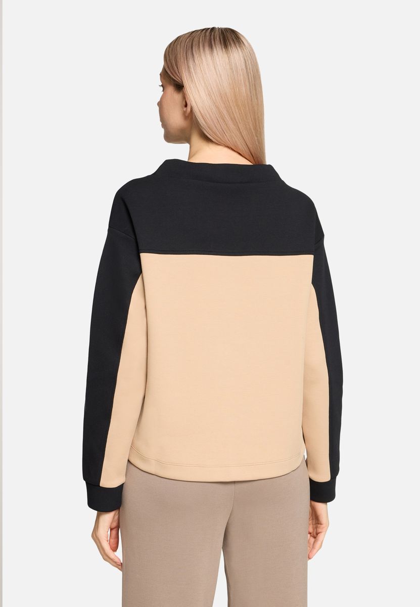 Sweatshirt mit Stehkragen und Farbblock