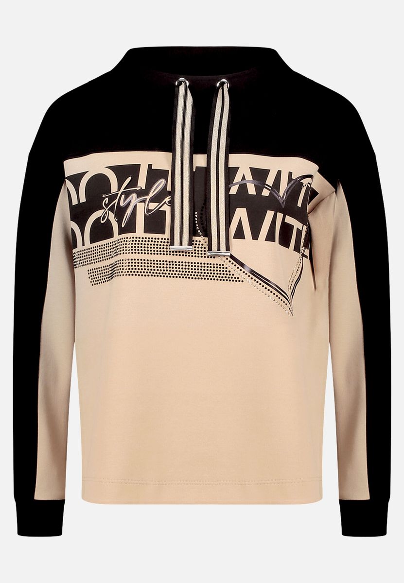 Sweatshirt mit Stehkragen und Farbblock