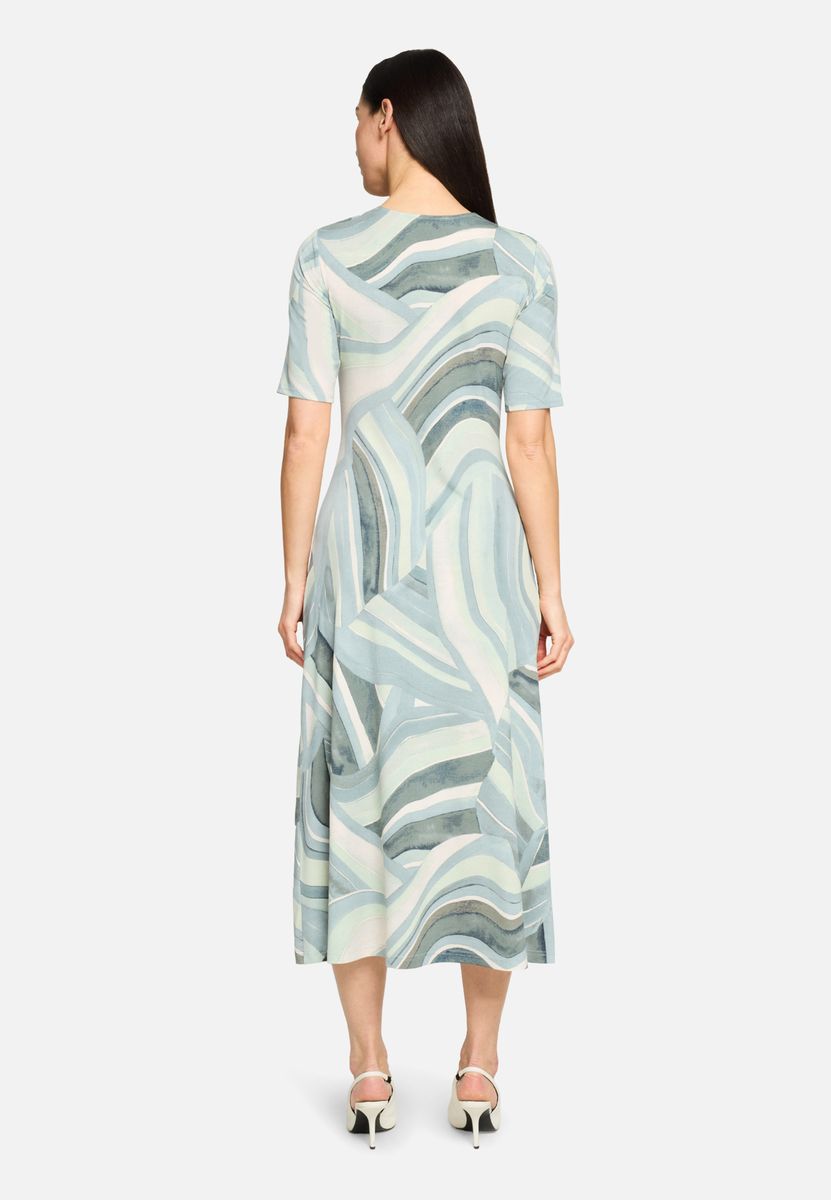 Midikleid mit Blumenmuster und Knotendetail