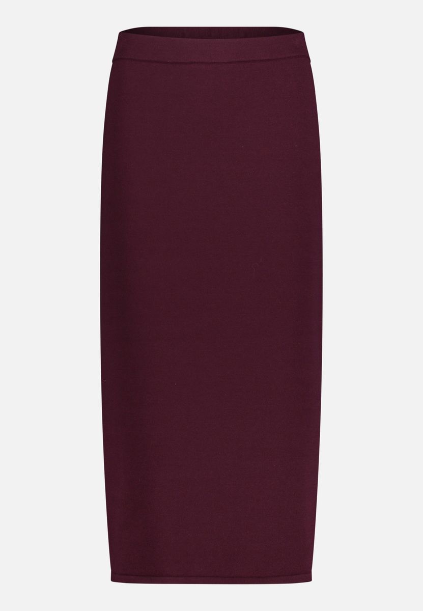 Eleganter Midi-Strickrock mit Schlitz