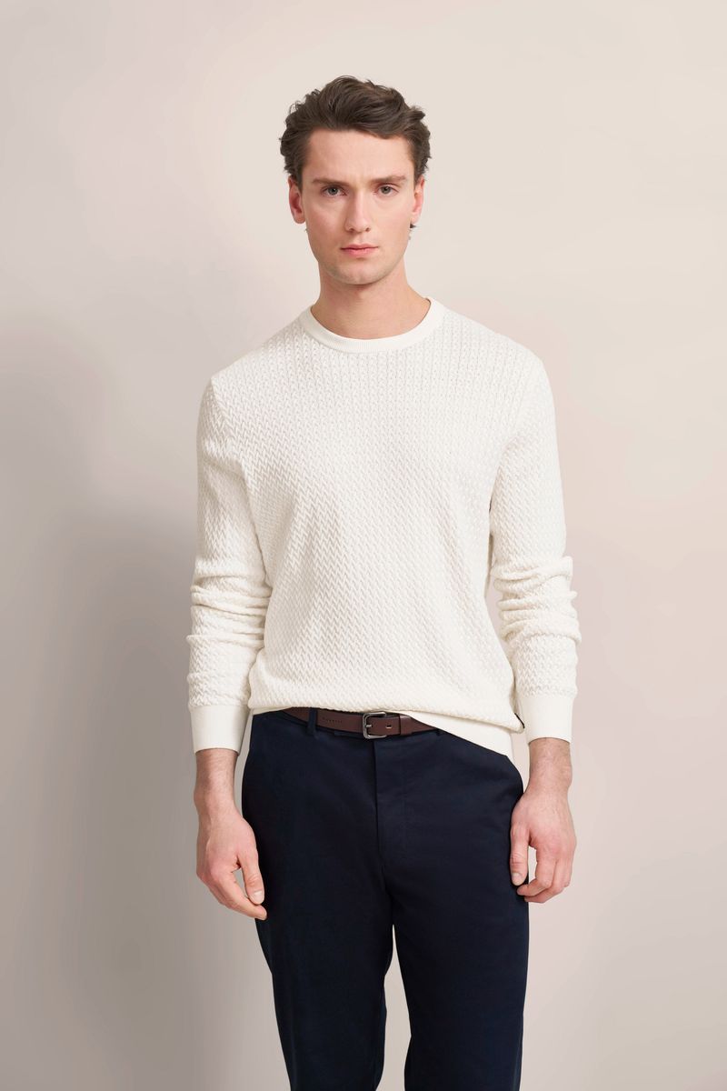 Feinstrick Baumwoll-Kaschmir Pullover