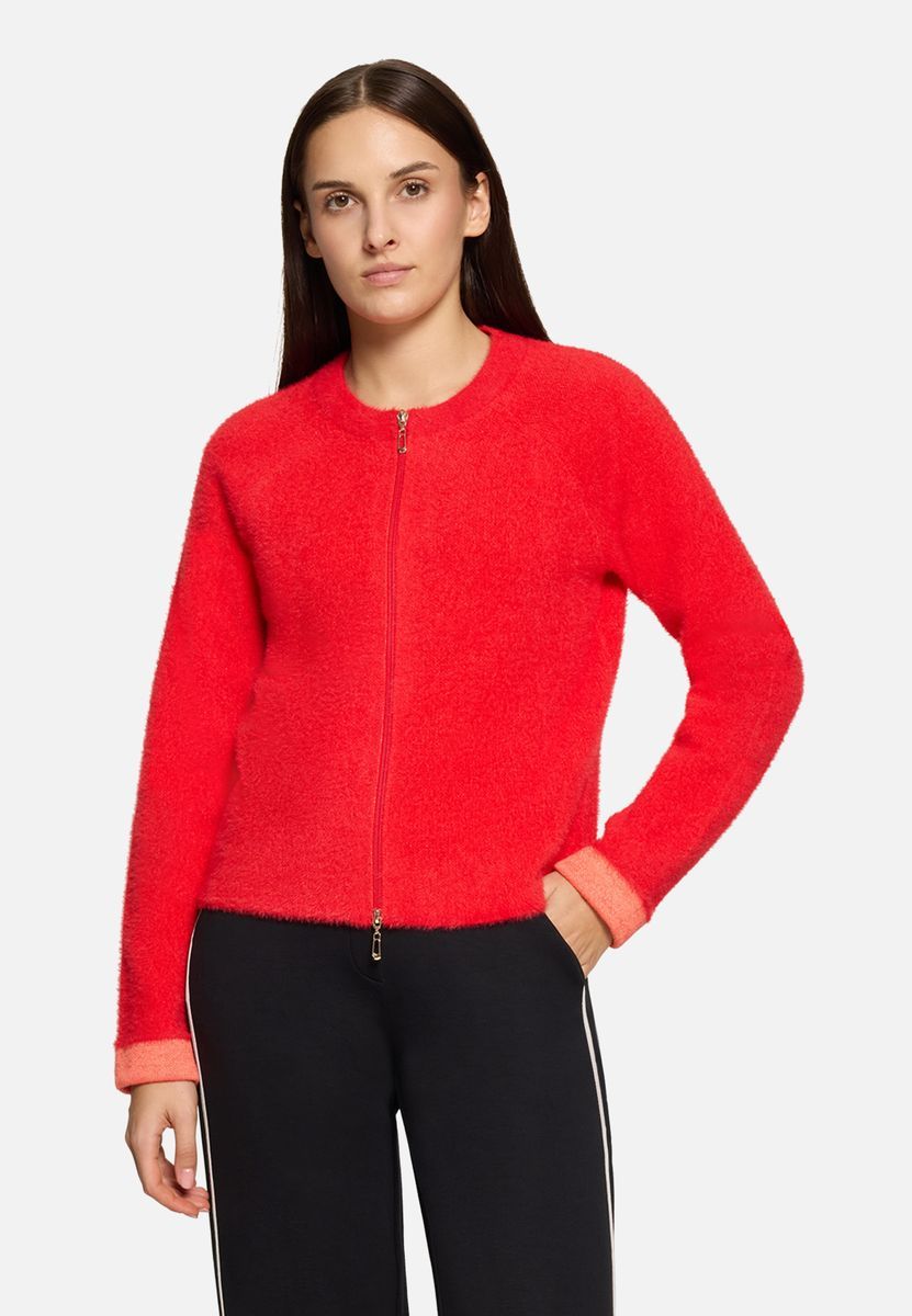 Lässige Strickjacke mit Reißverschluss