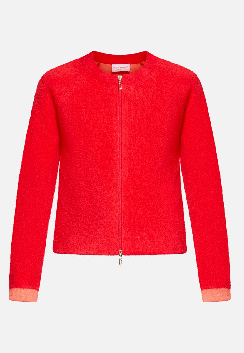 Lässige Strickjacke mit Reißverschluss