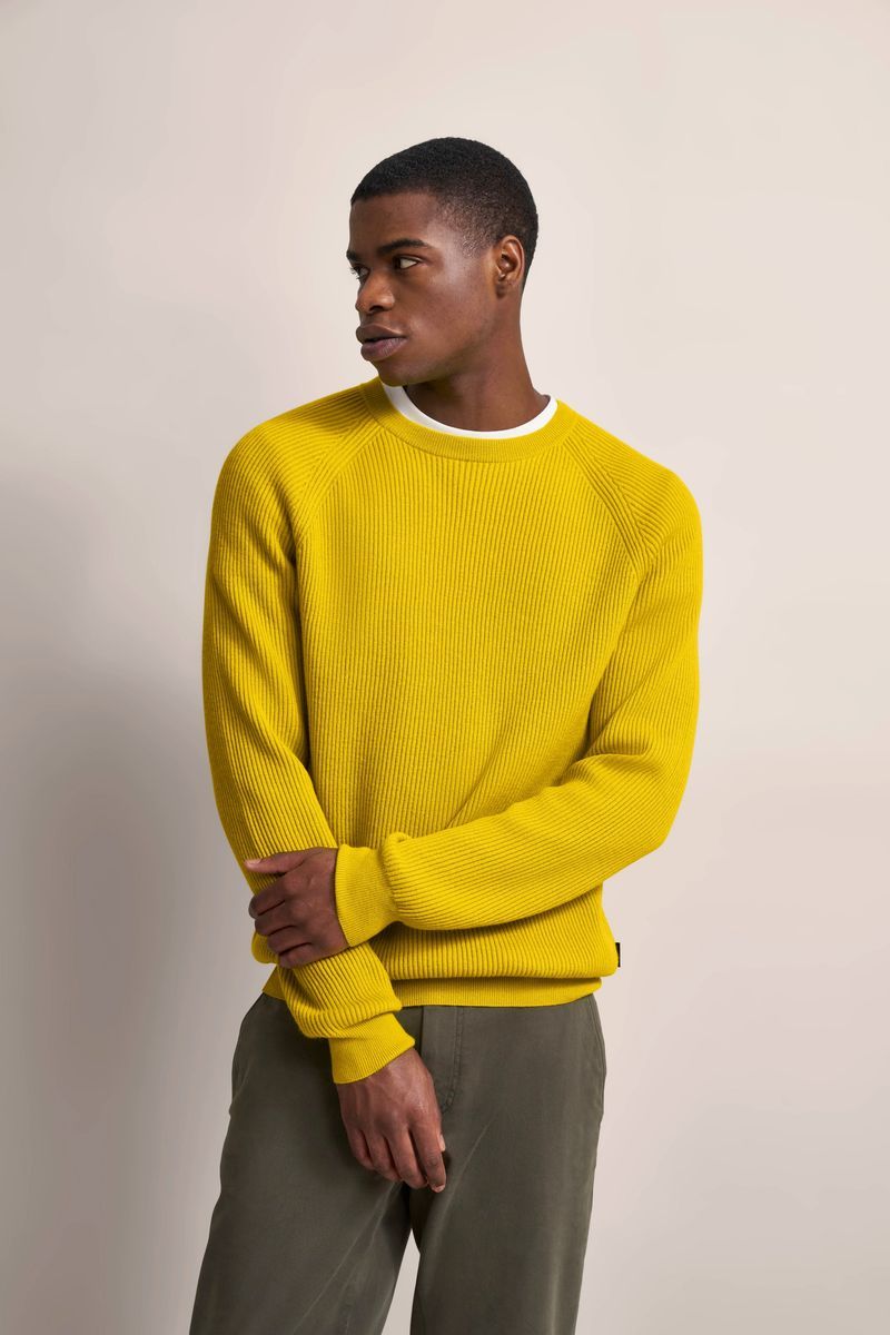 Strukturierter Strickpullover mit Rundhalsausschnitt