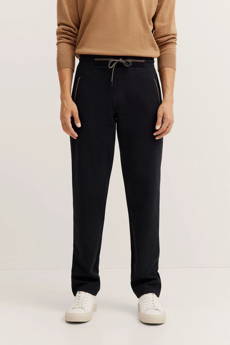 Bequeme schwarze Cord-Freizeithose