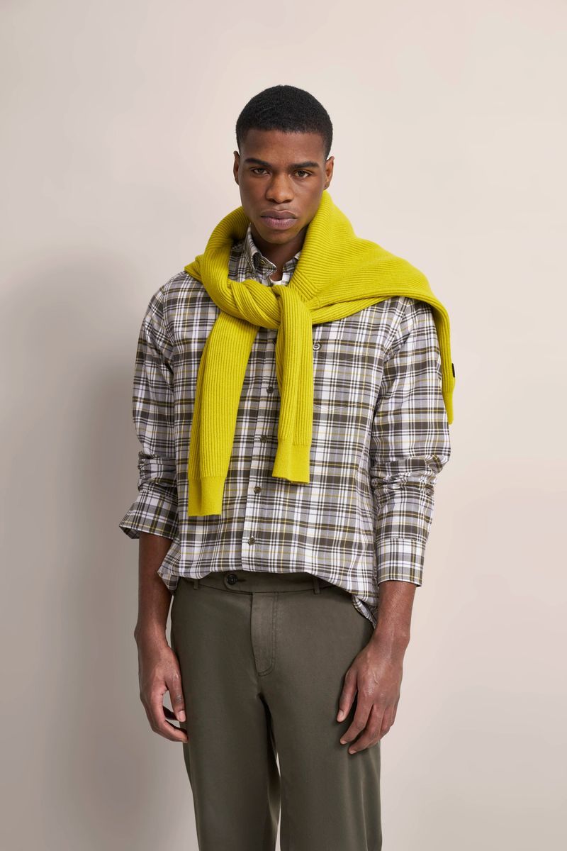 Klassisches kariertes Oxford-Hemd aus Baumwolle