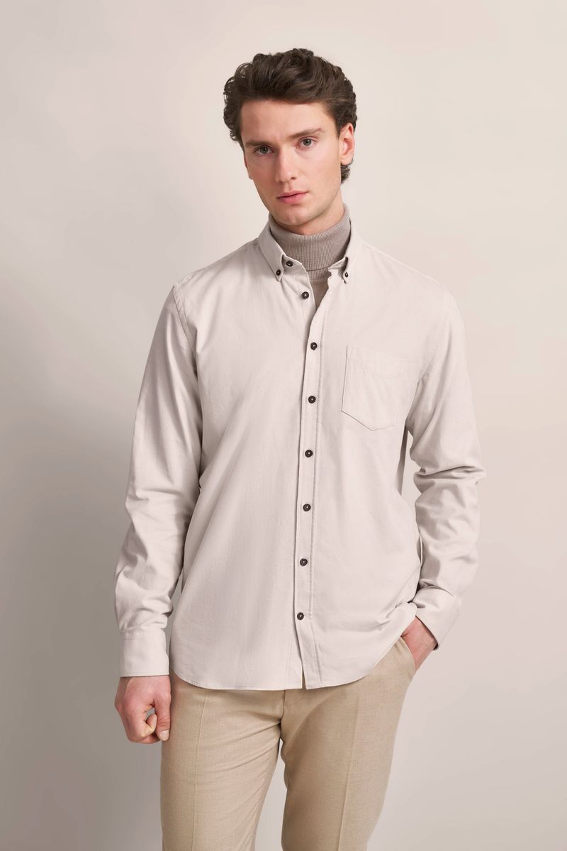 Modernes Feincord Button-Down Hemd