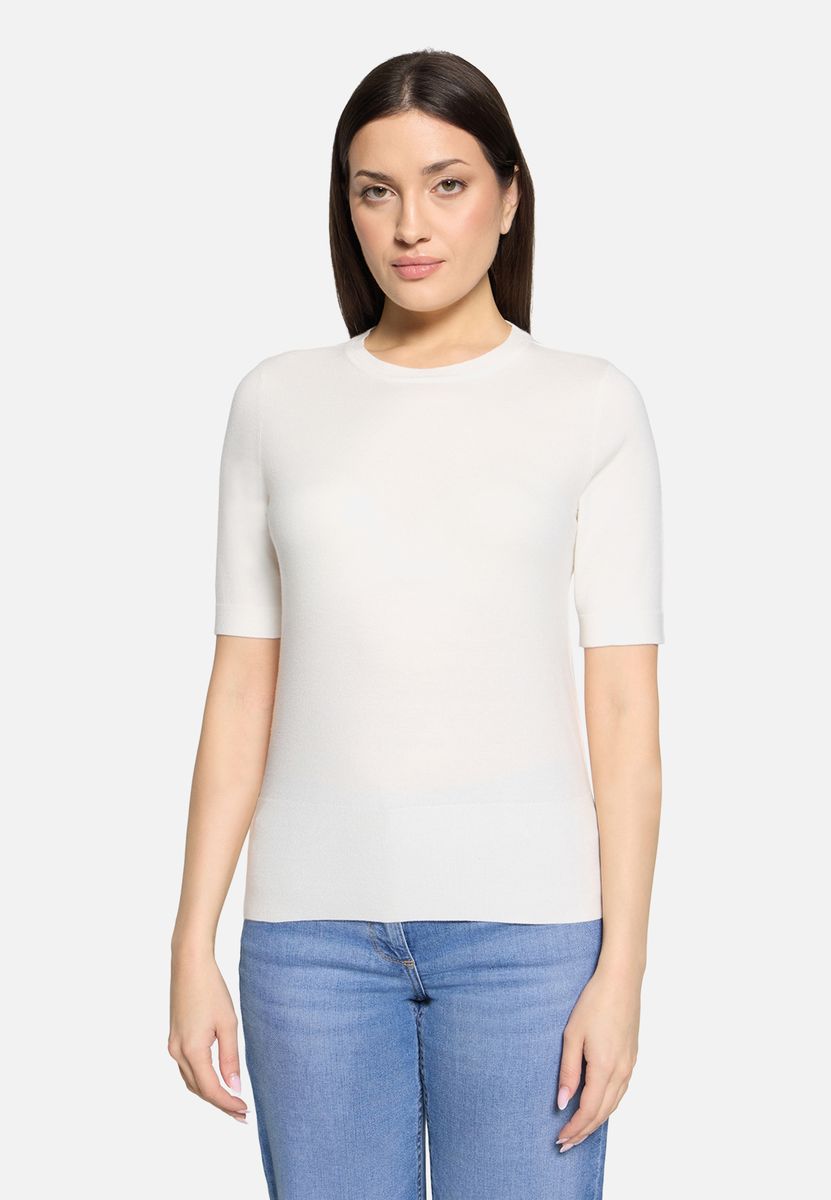 Klassisches Kurzarm Strickoberteil