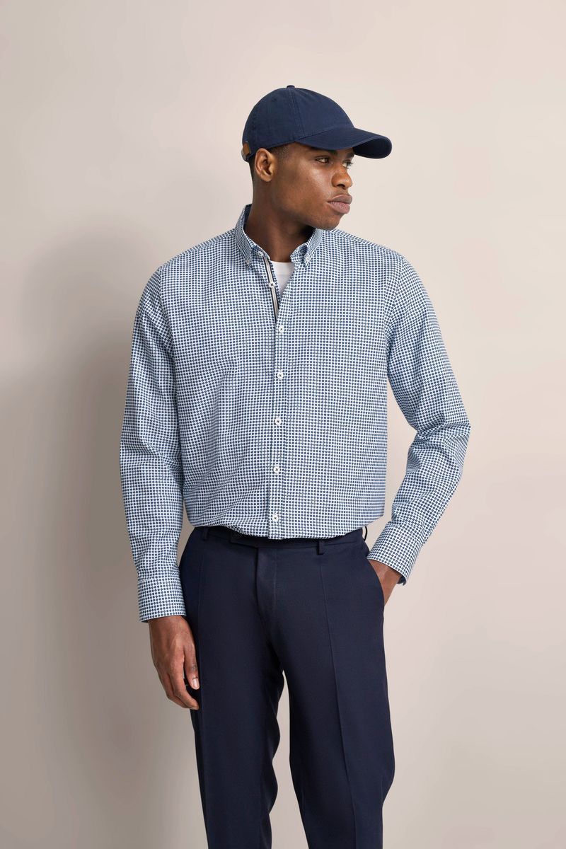 Langärmliges Oxford-Hemd mit Karomuster