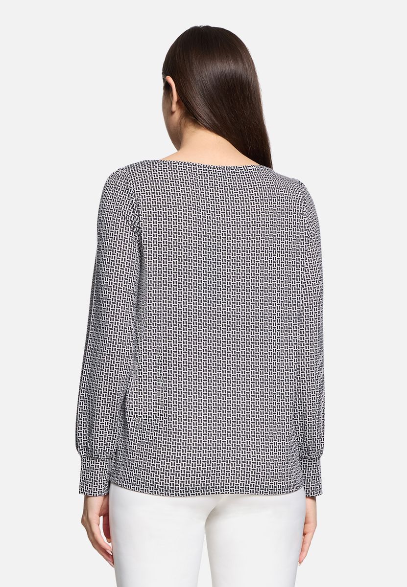 Langärmlige Bluse mit geometrischem Muster