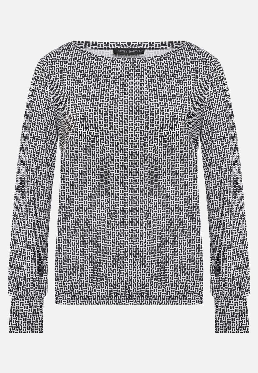 Langärmlige Bluse mit geometrischem Muster