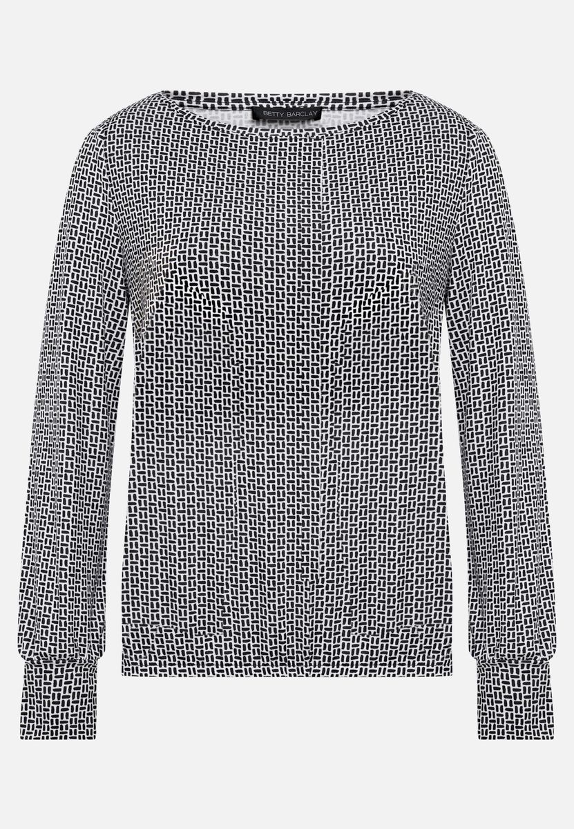 Langärmlige Bluse mit geometrischem Muster