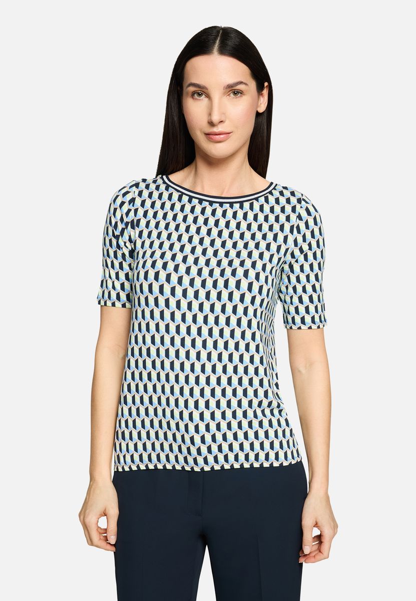Langärmlige Bluse mit geometrischem Muster