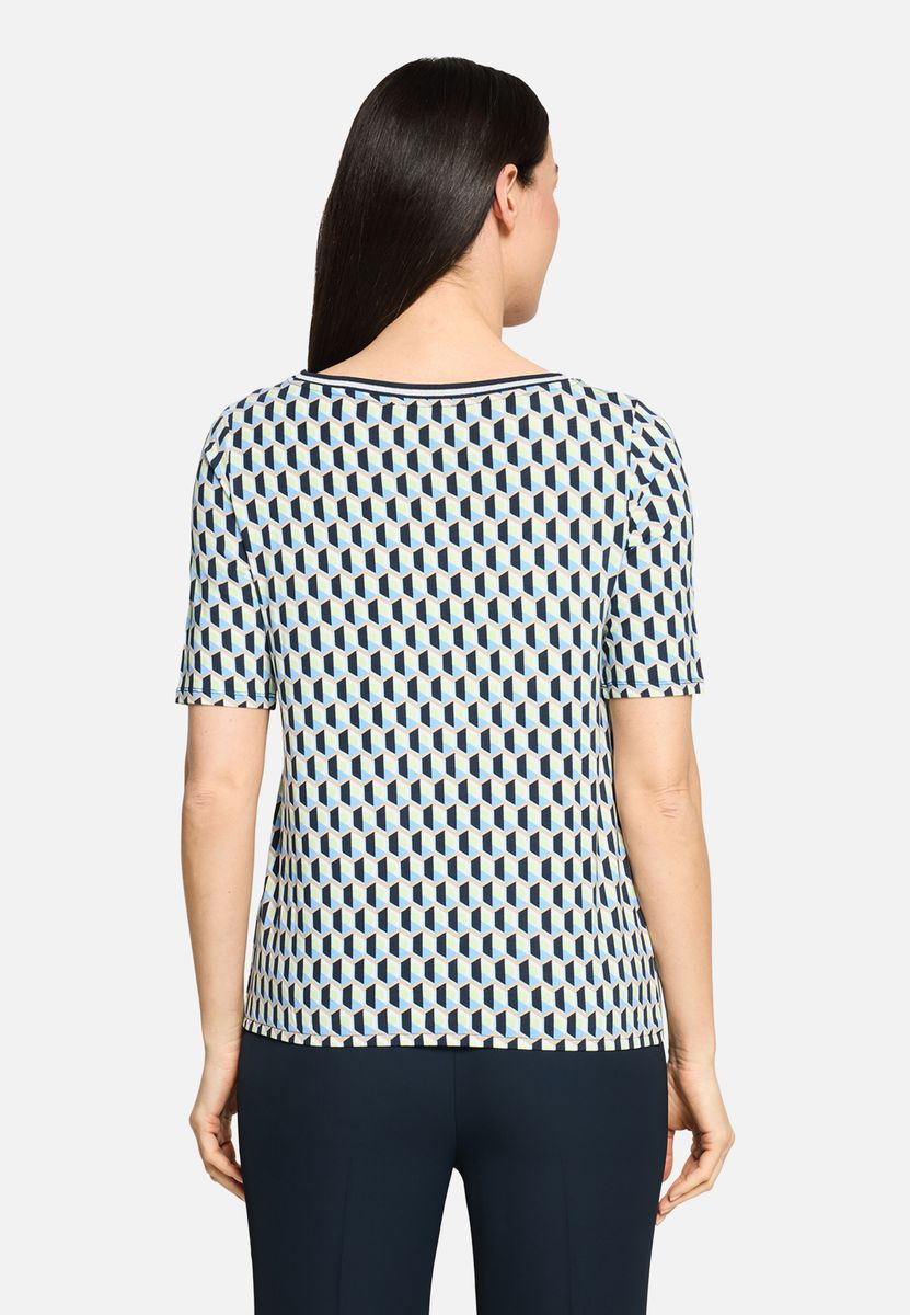 Langärmlige Bluse mit geometrischem Muster