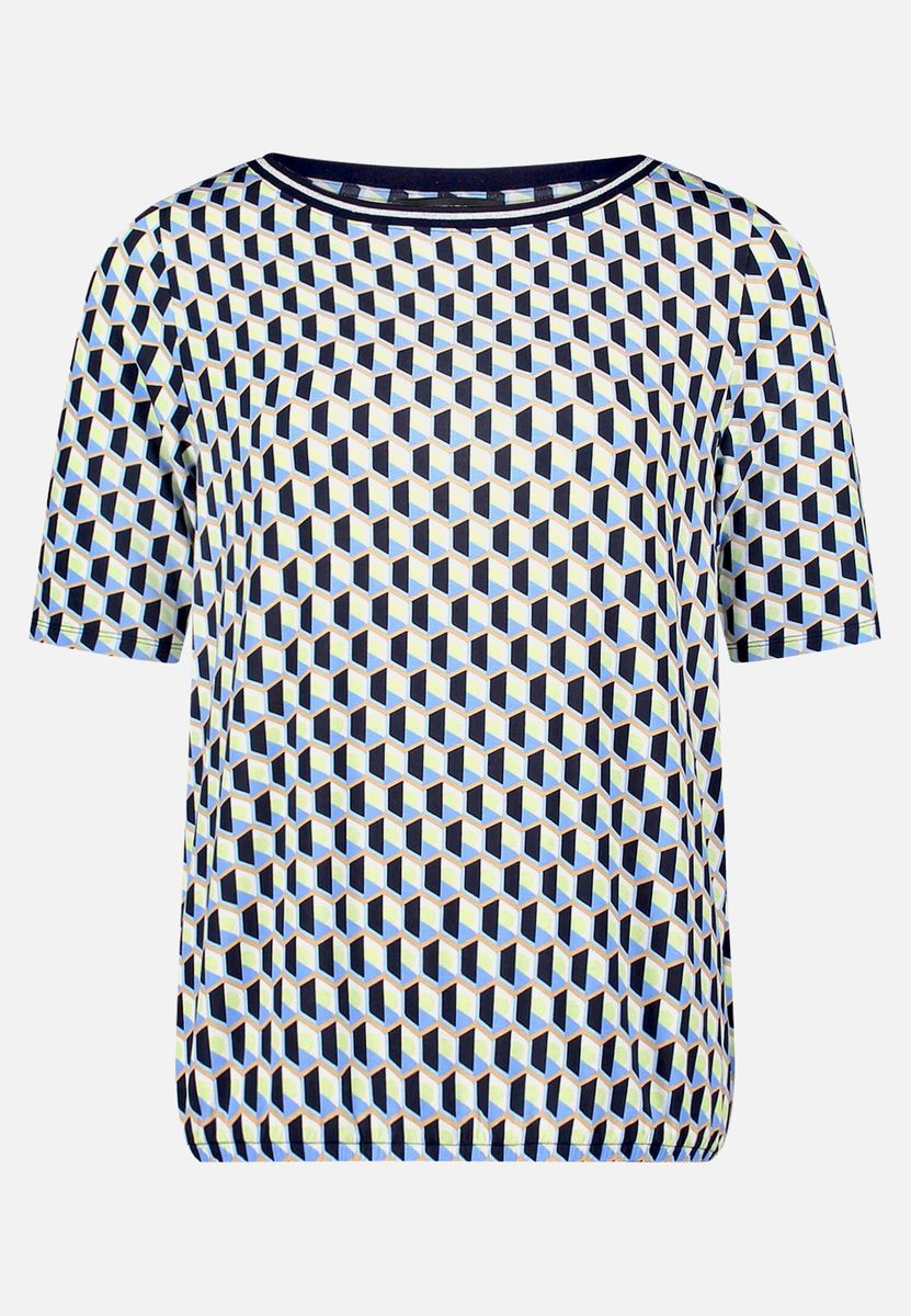 Langärmlige Bluse mit geometrischem Muster