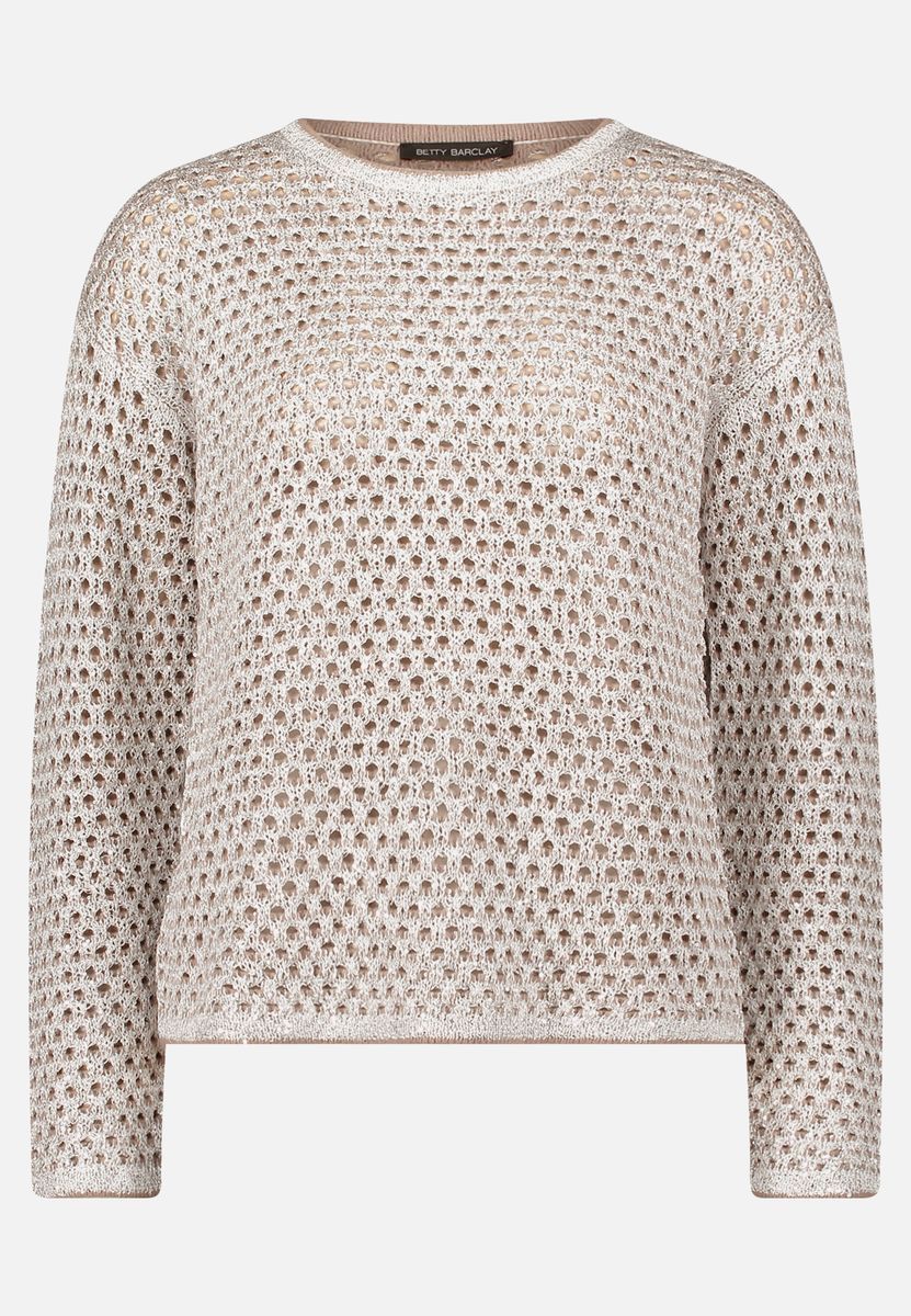 Grober Strickpullover mit Rundhalsausschnitt