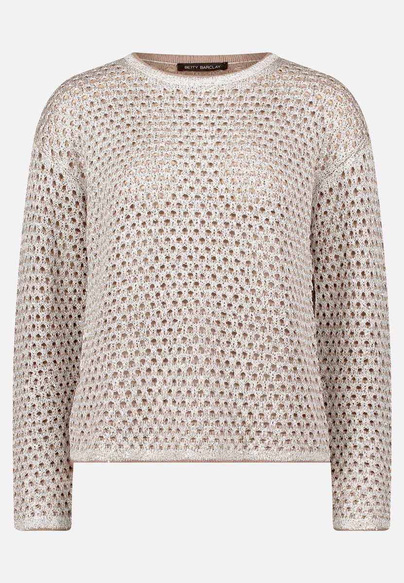 Strickpullover mit Lochmuster