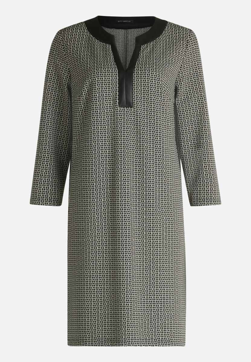 Jersey-Kleid mit geometrischem Muster