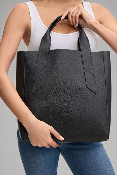 Joop Jeans Alto Jill Schwarze Tote Bag mit geprägtem Logo Unisex