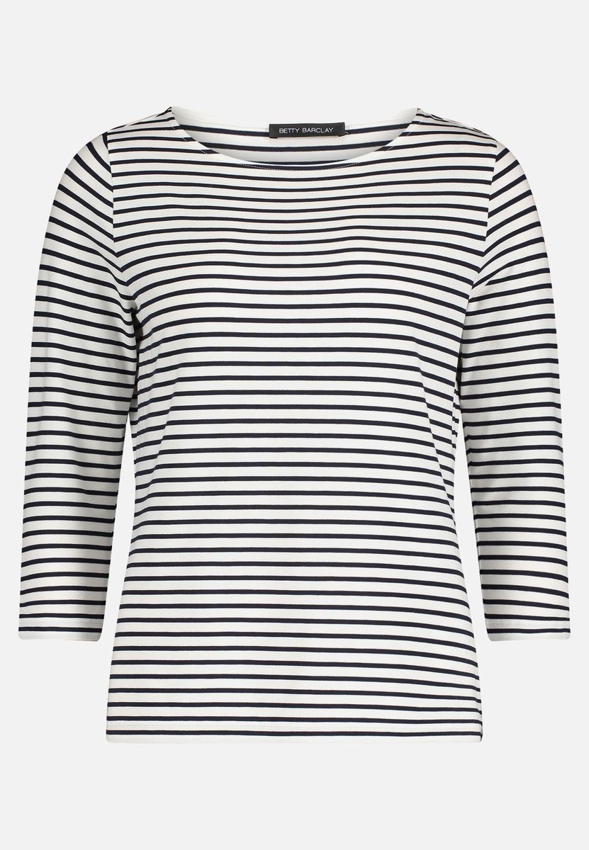 Gestreiftes 3/4-Arm Basic Shirt