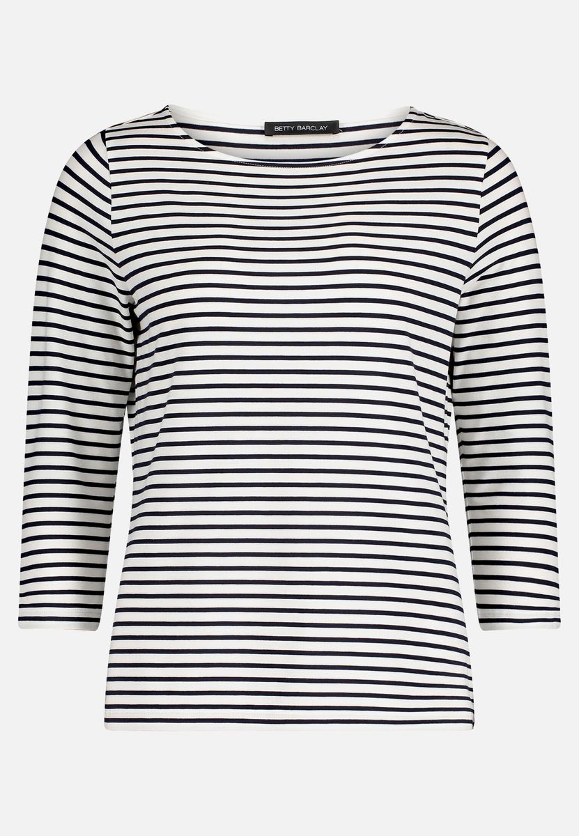 Gestreiftes 3/4-Arm Basic Shirt