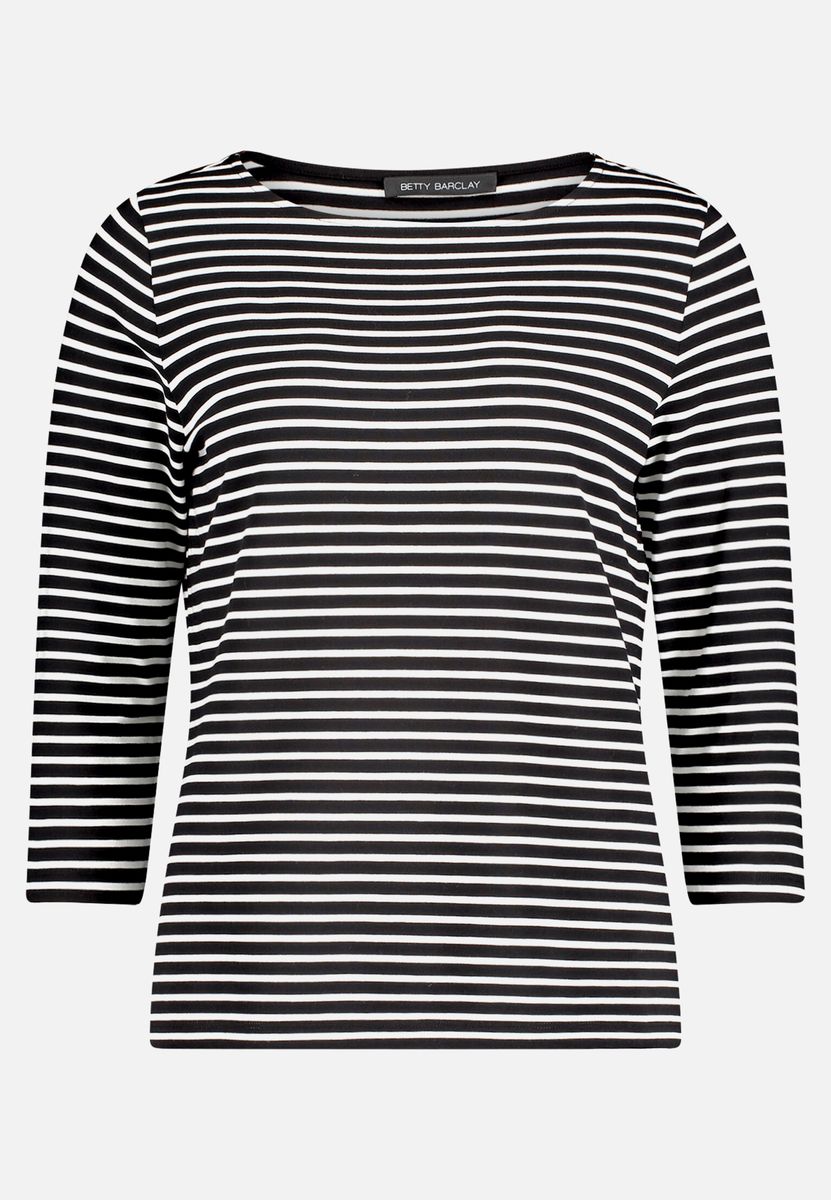 Gestreiftes 3/4-Arm Basic Shirt
