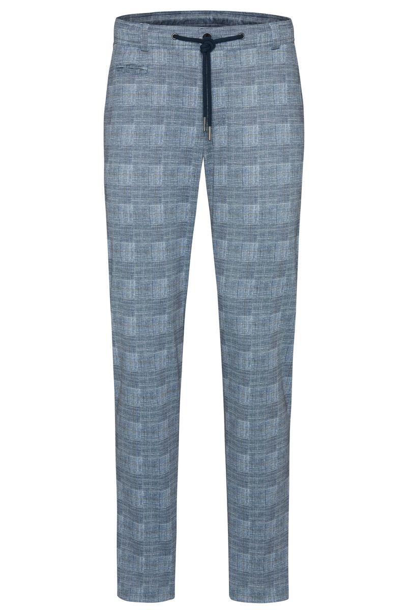 Schmal geschnittene Freizeithose mit Karomuster