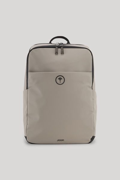 Joop! Dinamico Pietro grauer Rucksack mit Zwei-Wege-Reißverschluss Design